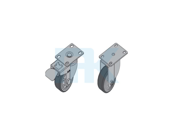Heavy Duty Plate Castor with Brake for Aluminium Frame Equipment